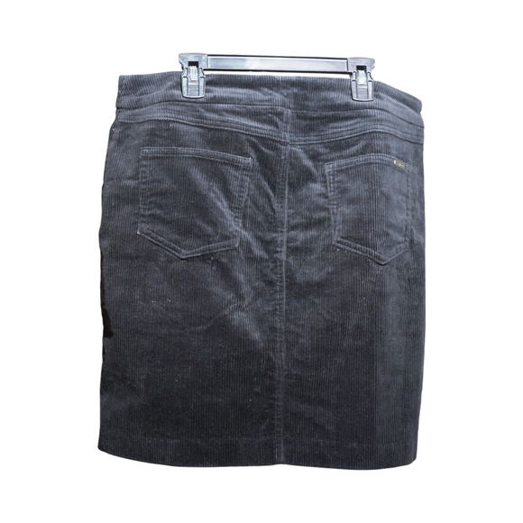 S.C. & Co. Women's Pull on Stretch Corduroy Skirt Black Sz L 5-Pocket Cotton EUC - Picture 8 of 16